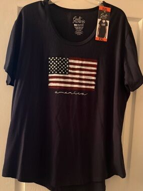 Galt USA Flag Graphic Tee in Navy